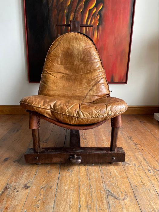 Brazylijski fotel tzw tripod mid century w stylu Jean Gillon