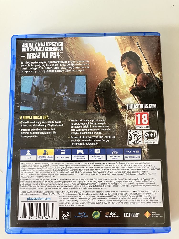 The Last of Us Remastered PS4 Polska wersja językowa