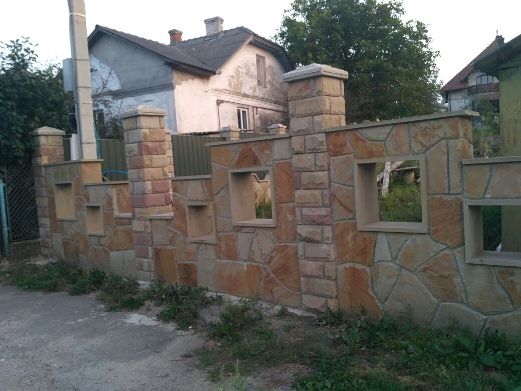 Робота з каменем, сходи ,забори ,барбекю,