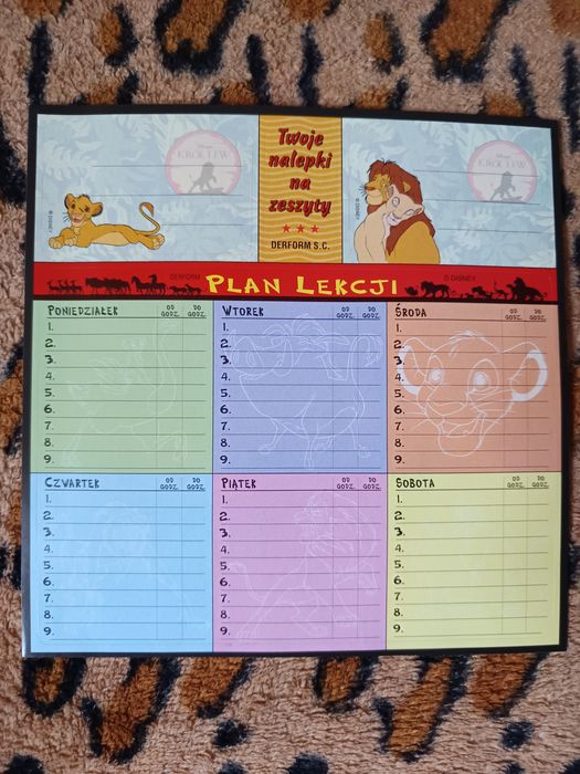 Naklejki lata 90 te król lew