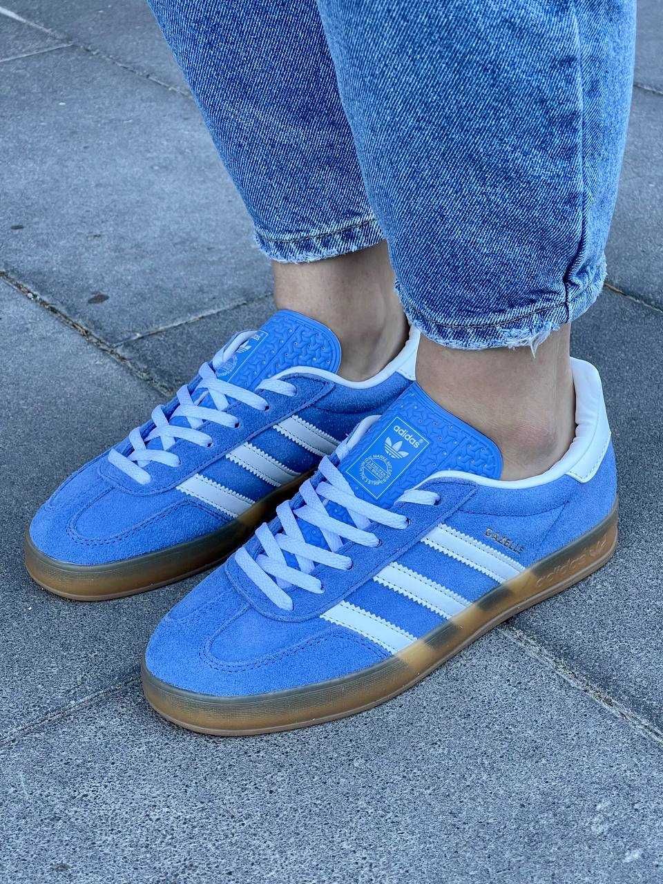 жіночі кросівки Adidas Gazelle Indior Shoes Blue (36-40 р.)