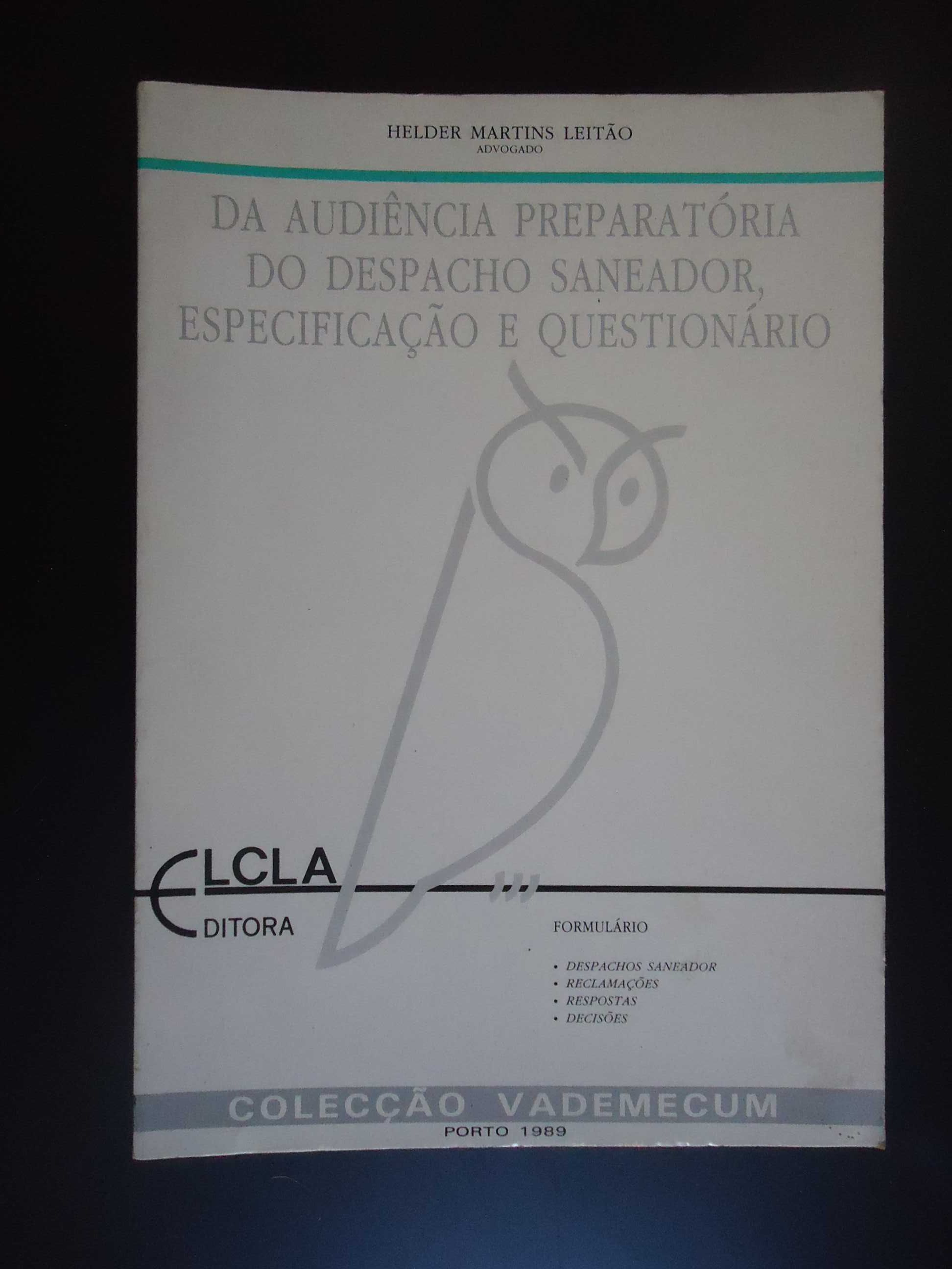 3 livros de Helder Martins Leitão - Coleção Vademecum