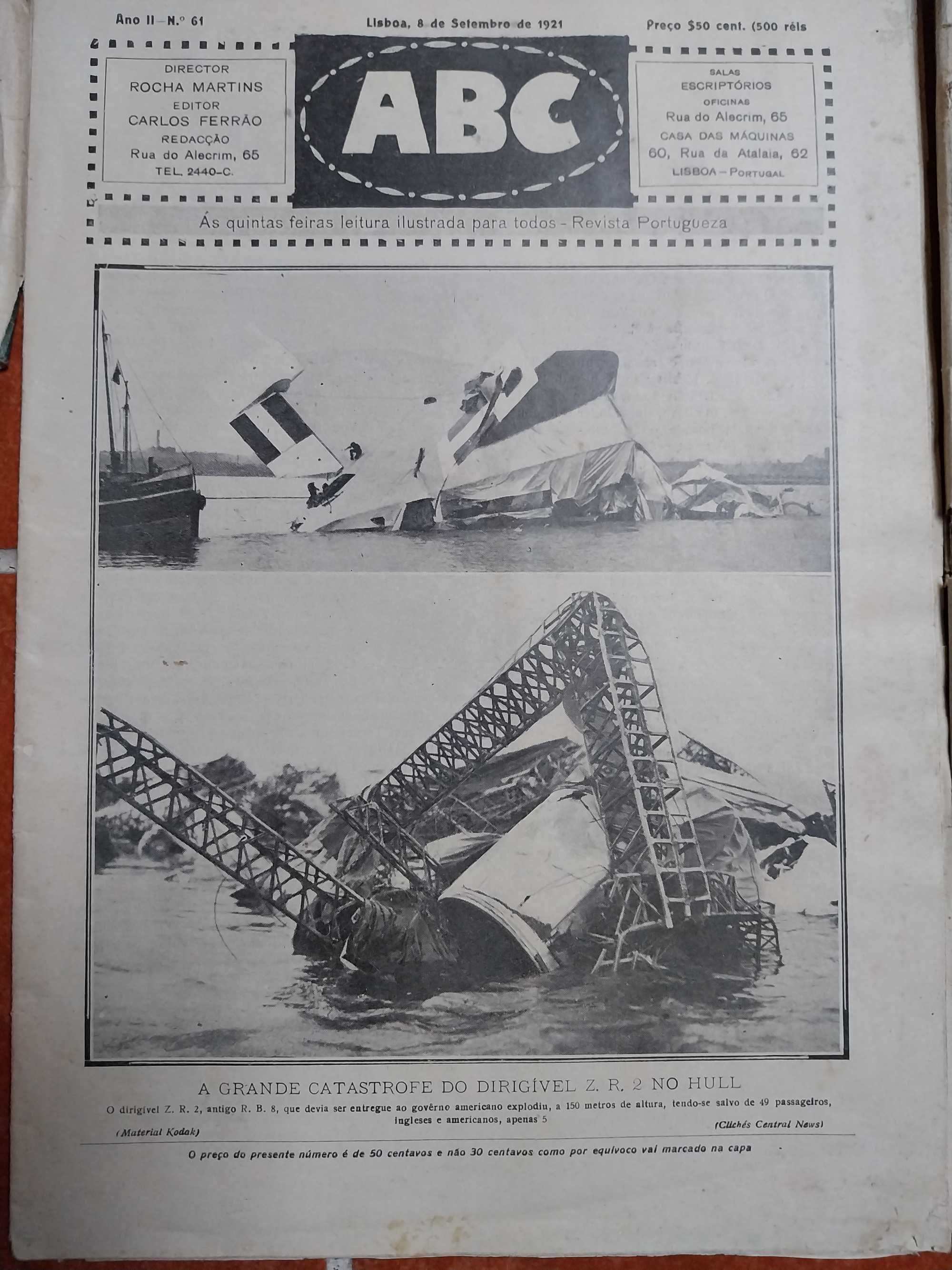 revistas: ABC - Revista portuguesa (cinco edições, 1921 e 1922)
