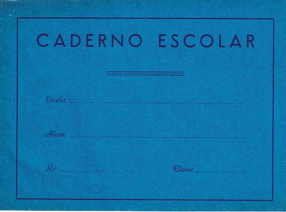 Caderno escolar antigo - anos 50 - Desenho