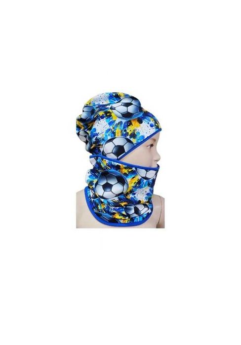 Komplet czapka i komin jesienny piłka 53-55