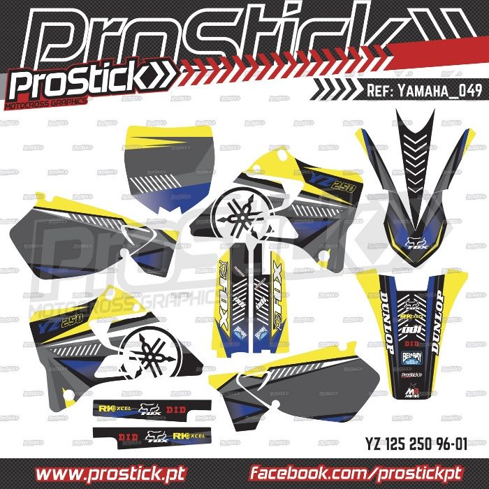 Kit autocolantes YAMAHA YZ 125 250