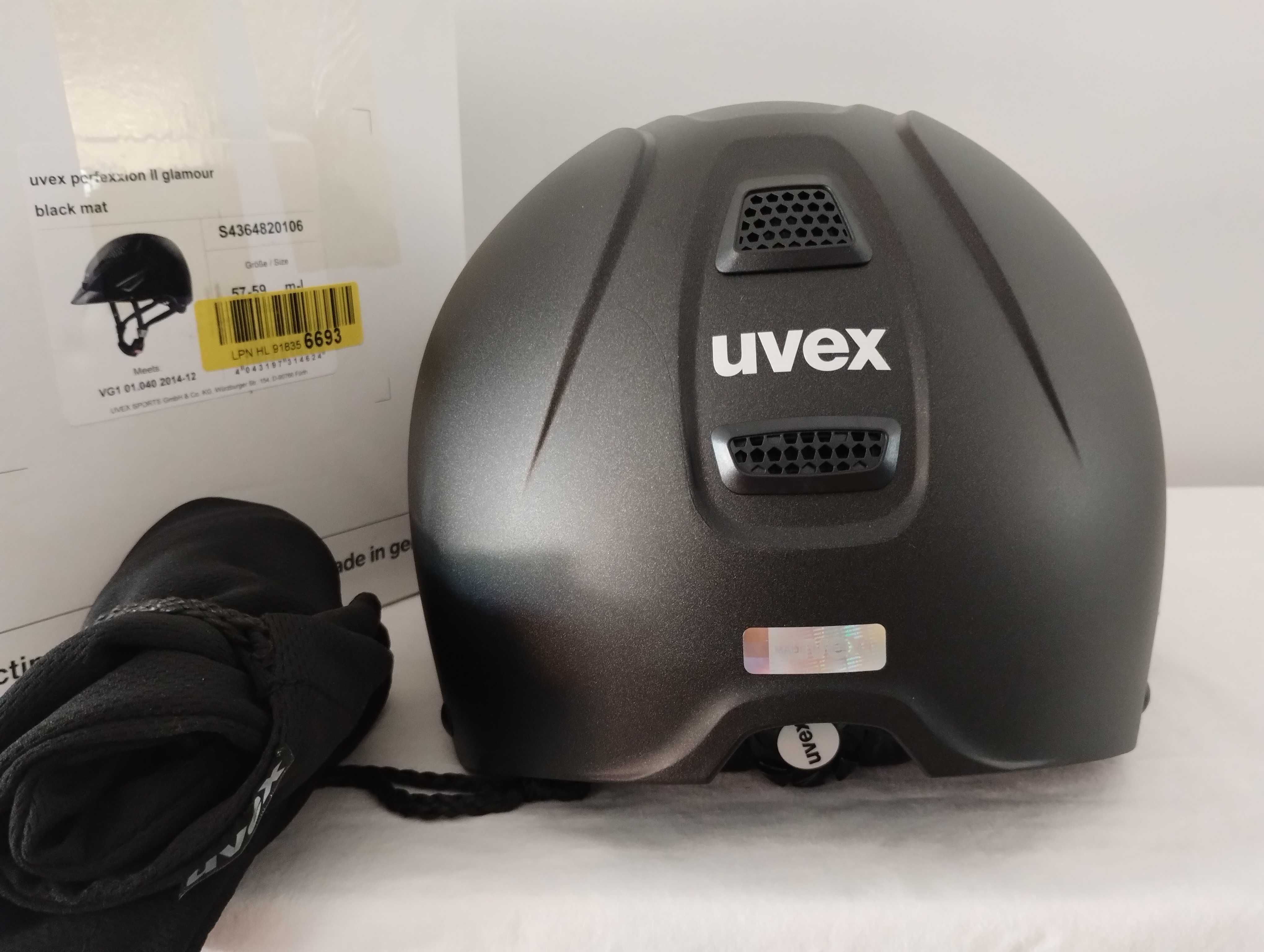 Kask jeździecki toczek Uvex Perfexxion II Glamour Black M/L 57-59cm