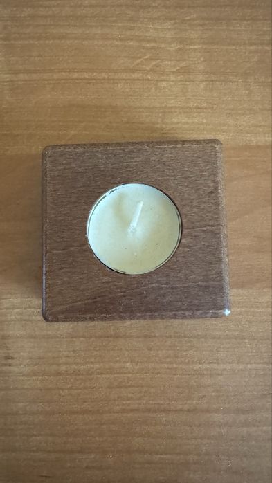 Drewniany pojemnik na tealight