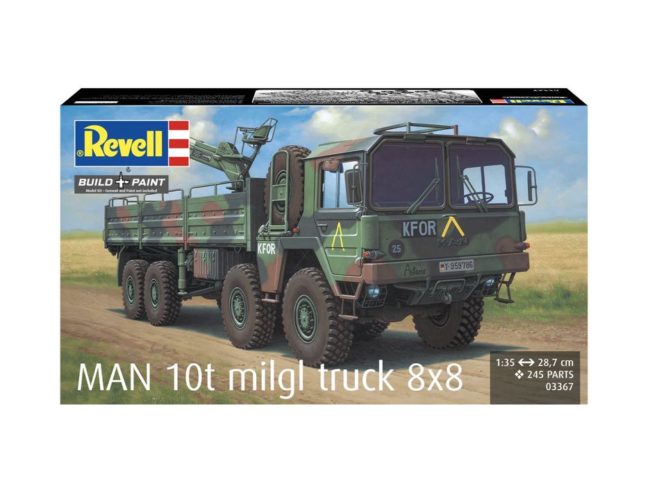POJAZD ciężarowy 1/35 Revell 03367 model MAN 10T MILGL 8X8 TRUCK