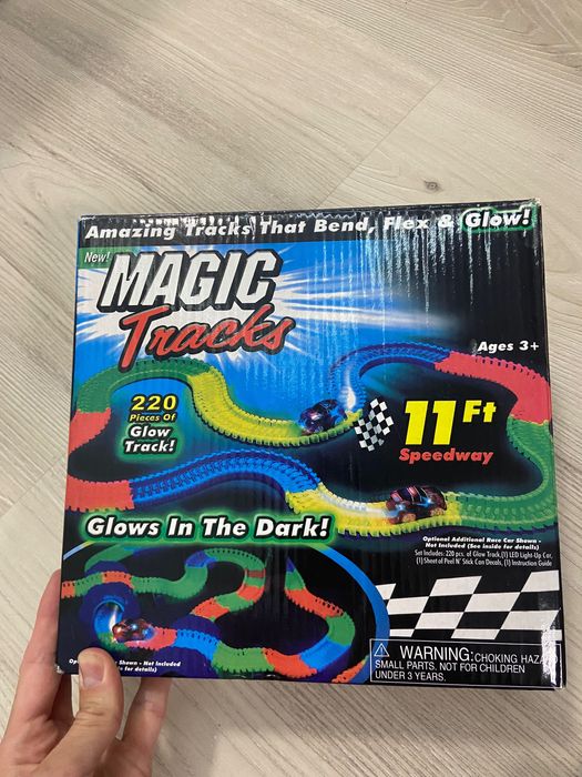 Magic tracks, траса для машинки, що світиться, дитячі іграшки