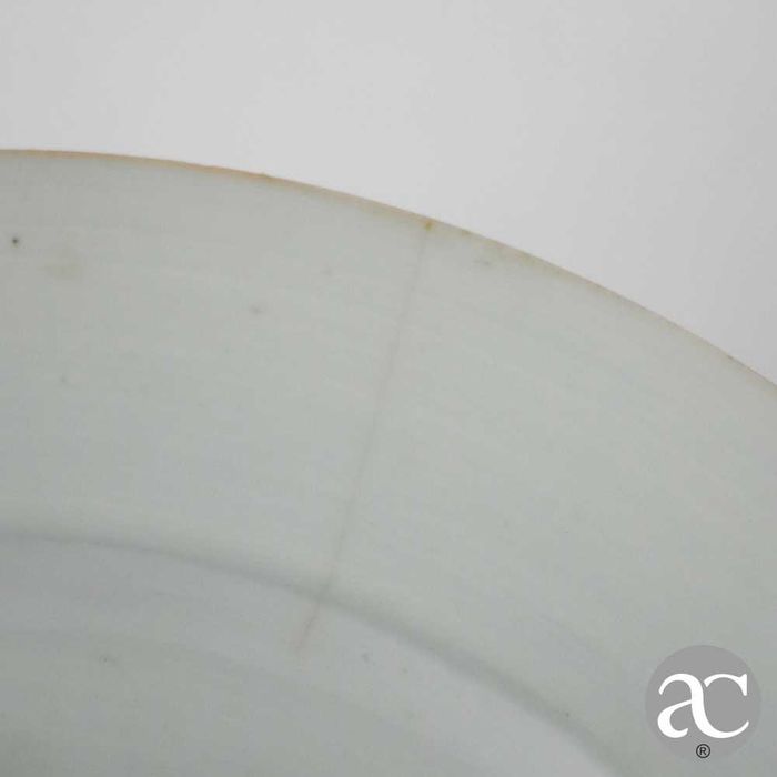 Par de Pratos, China, decoração  “bianco sopra bianco” Qianlong XVIII