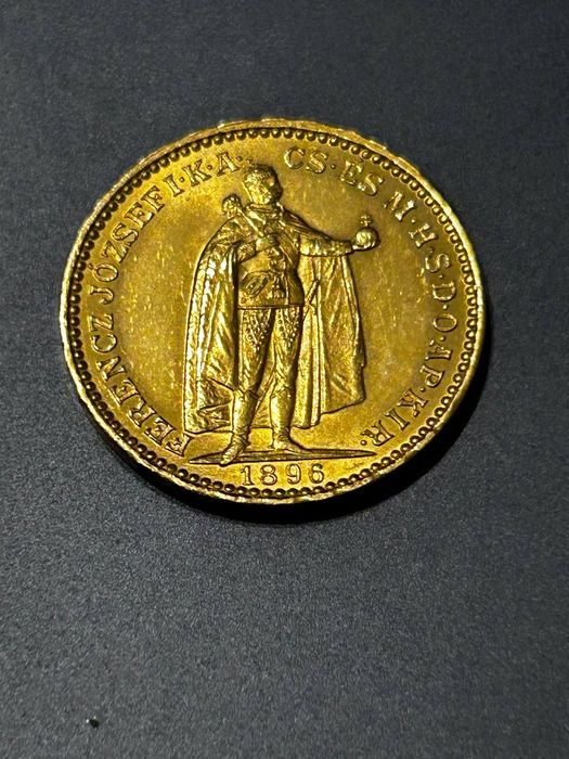 20 крон 1896, Австро-венгрия(венгерский тип), золото, 900 проба!