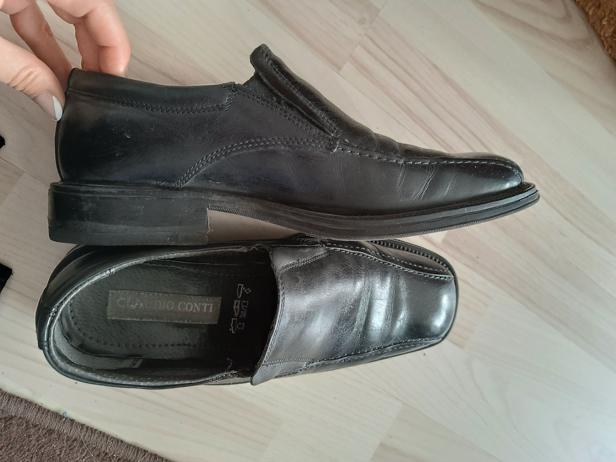 Skórzane buty męskie,mokasyny (28cm), Łódź