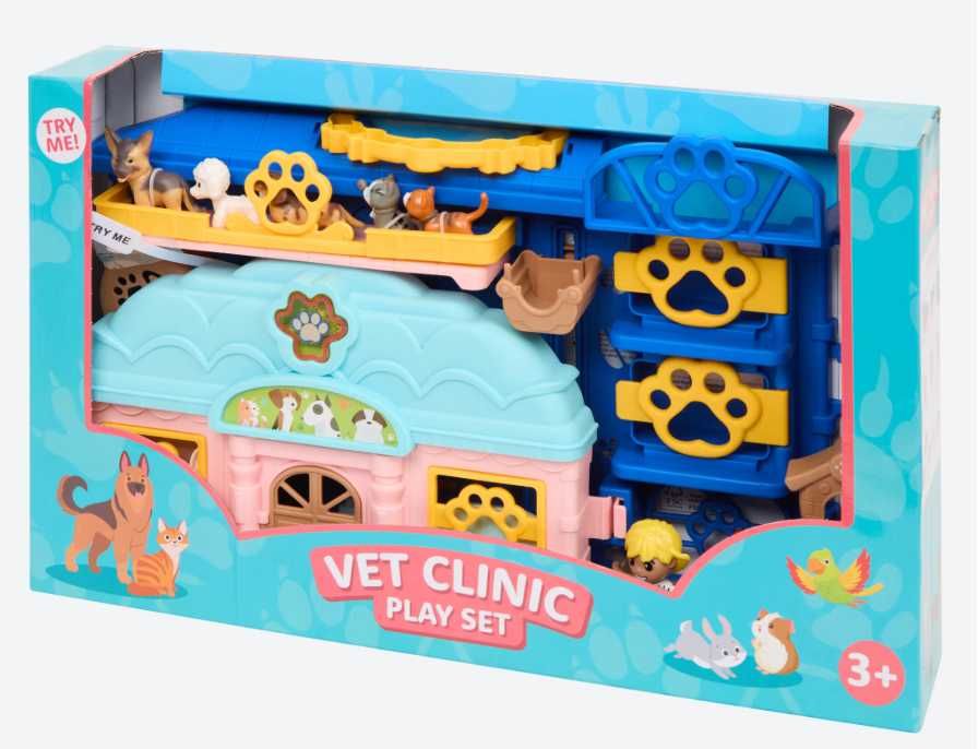 Zestaw do zabawy w weterynarza klinika weterynaryjna z akcesoriami
