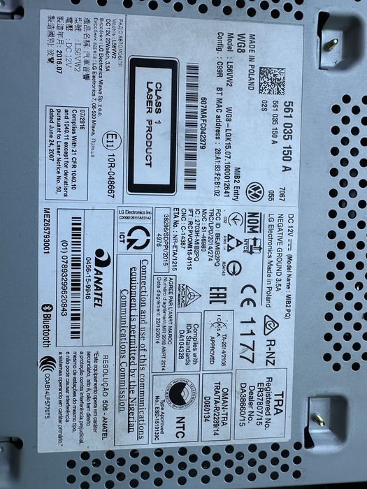 Магнітола vw b6 b7 b8 Jetta