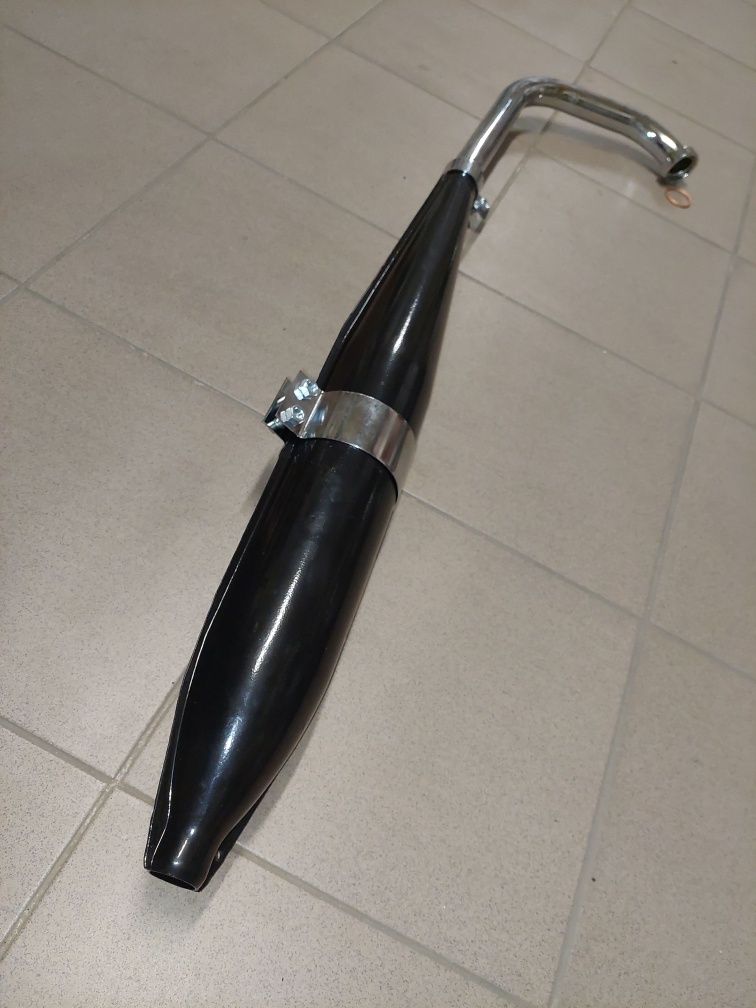 Nowy kpl wydech rura tlumik kolanko wsk 125 b3 jednoramowa pl