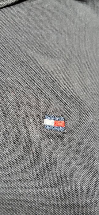 Czarna koszulka polo męska porządna bawełna kołnierzyk XL