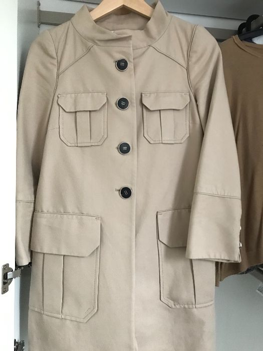 Płaszcz trencz beżowy ZARA S 36 stan jak nowy