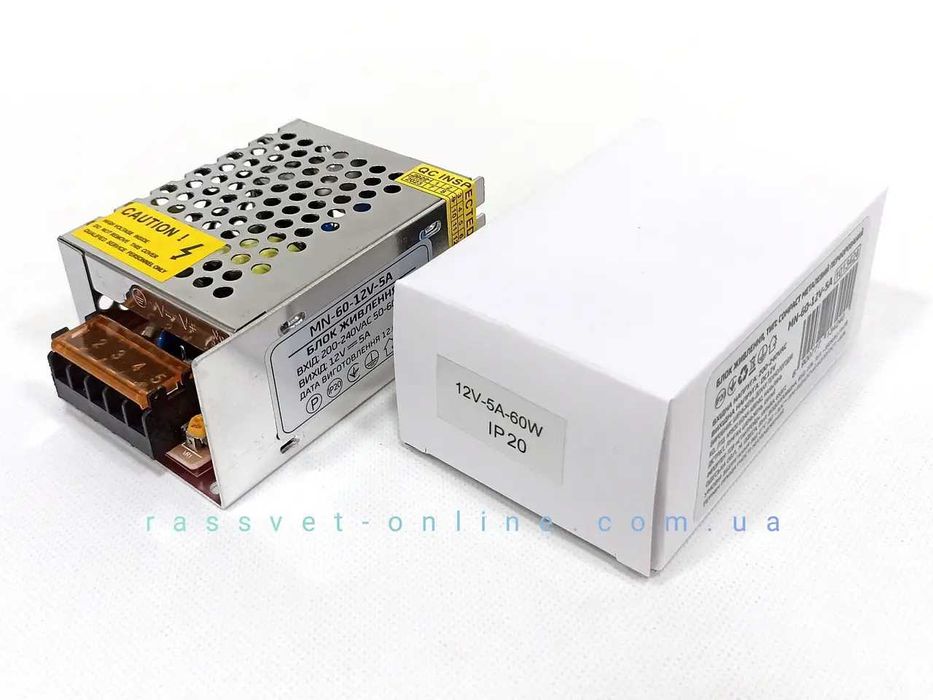 Блок живлення 60W MN-60-12 12V 3А Compact (60Вт 12В 3А)