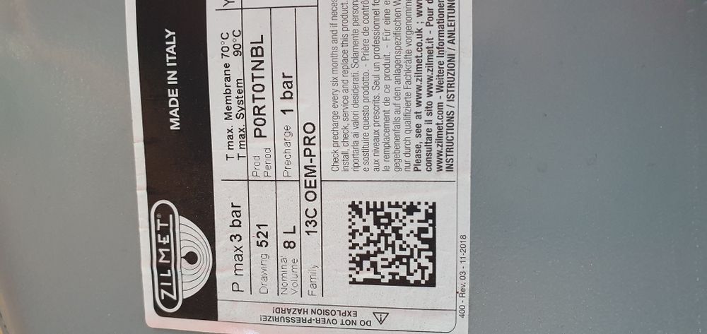 Naczynie przeponowe Ariston