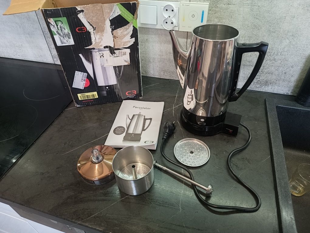 Oryginalny skandynawski perkolator Basic C3 zaparzacz