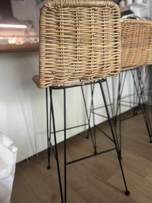 Krzesło barowe wiklina