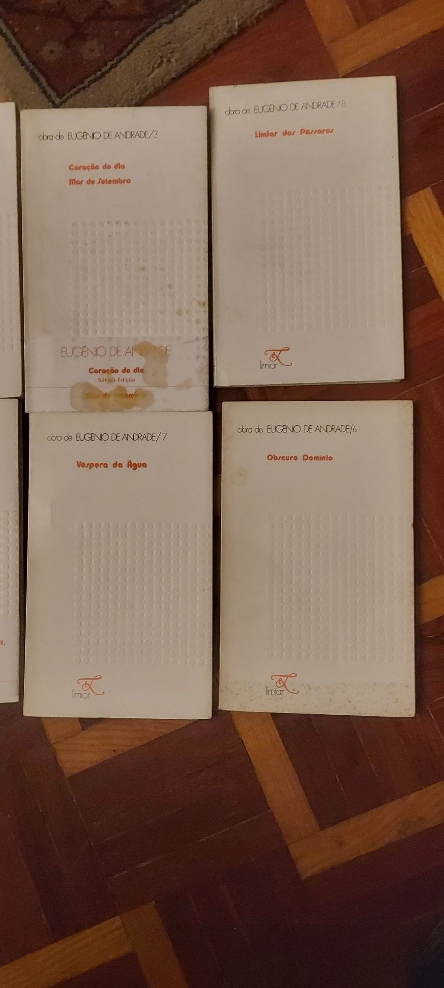 Colecção EUGÉNIO DE ANDRADE. 7  VOLUMES NOVOS fotos ELUCIDATIVAS