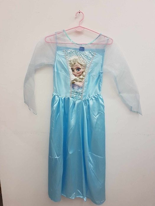 Sukienka przebranie Elsa Kraina Lodu rozmiar 146 152 cm. GP019