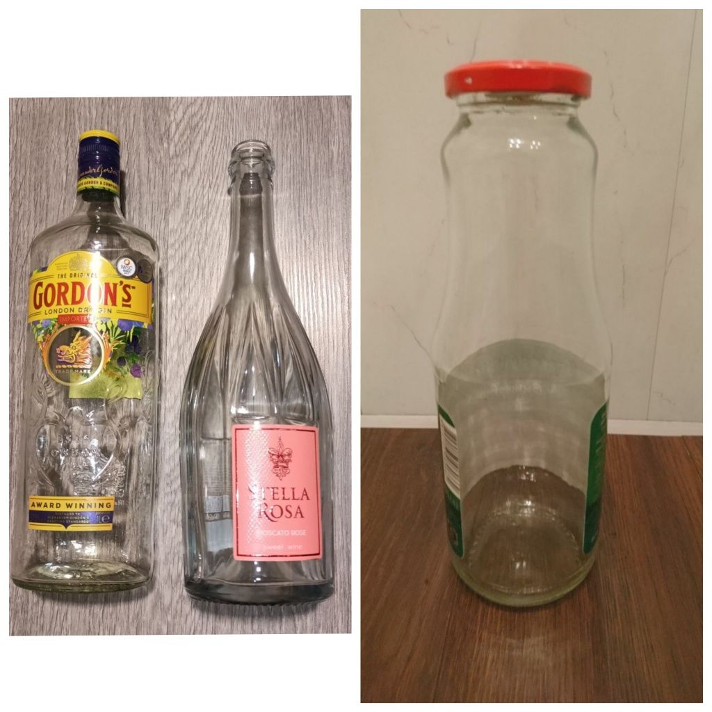 Пустые бутылки для декора