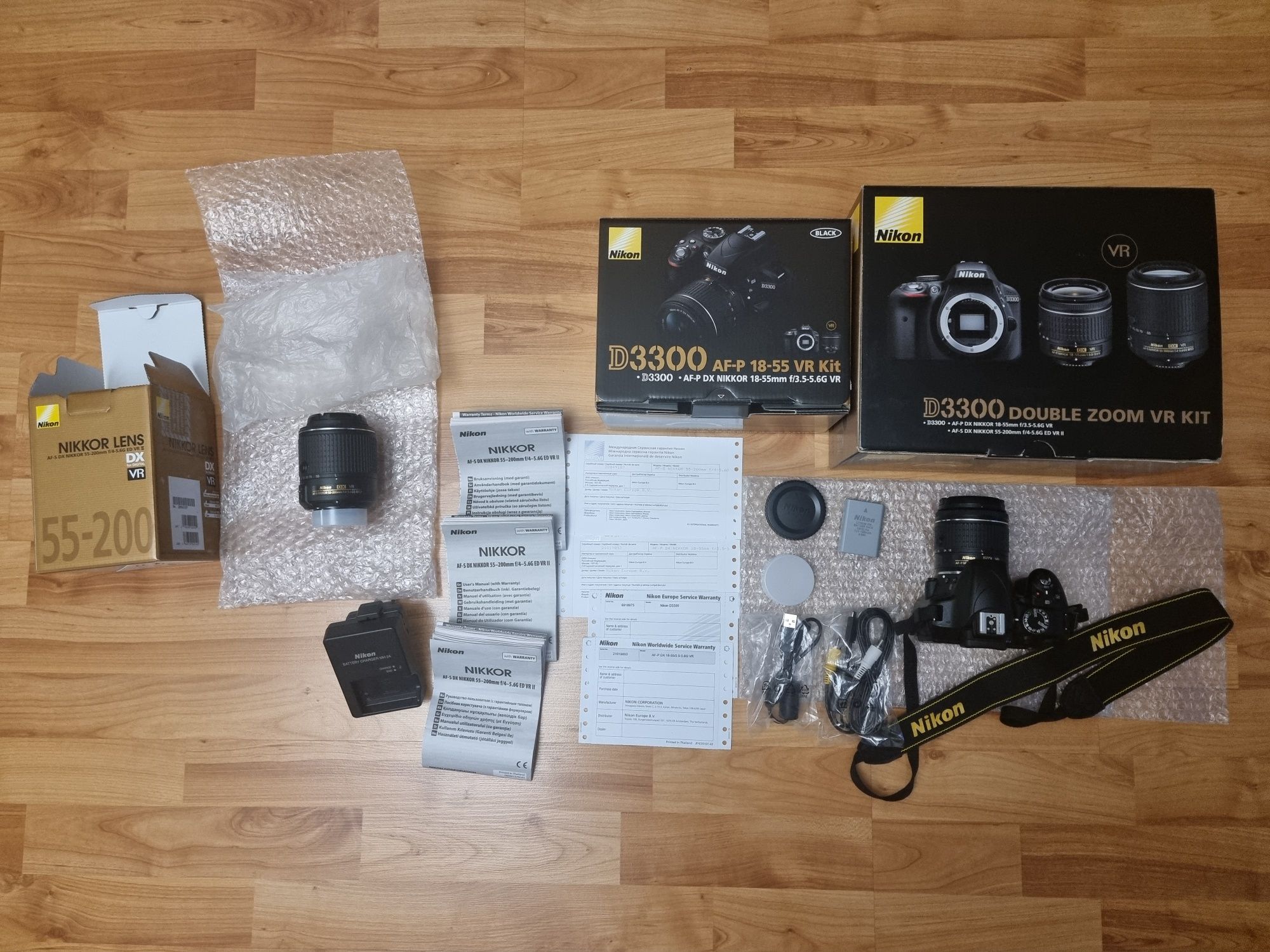 Фотоаппарат Nikon D3300 double zoom vr kit 18-55 і 55-200