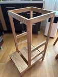 Drewniany kitchen helper - solidny, regulowany, 53x40x90 cm