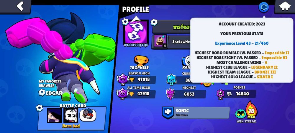 Акаунт Brawl Stars