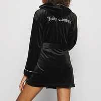 Czarny welurowy szlafrok Juicy Couture M/L nowy cena sklep. 650zł z