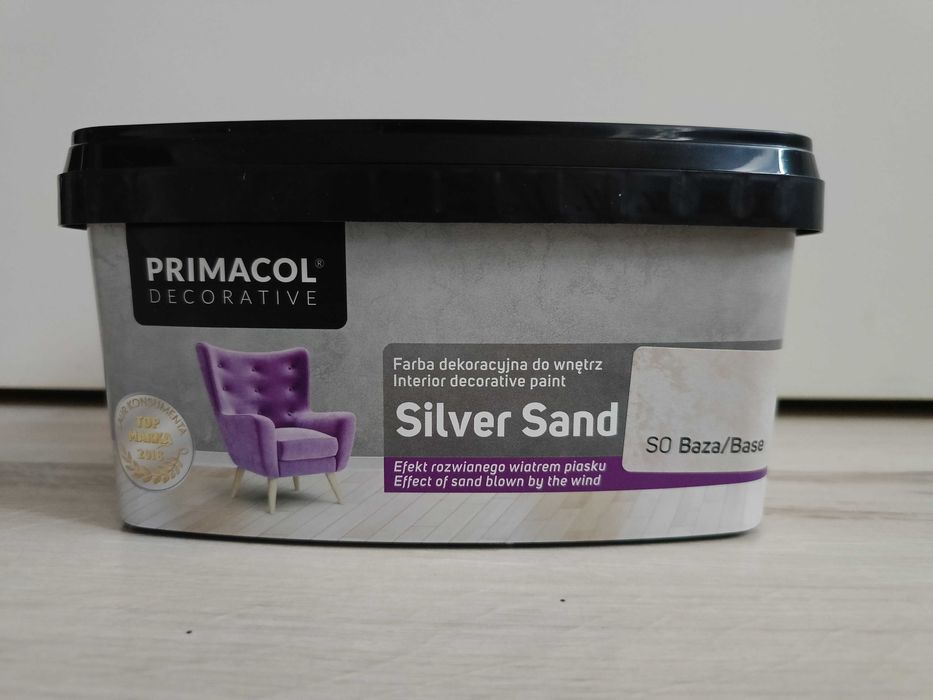 Farba PRIMACOL DECORATIVE Silver Sand baza+czarny pigment efekt piasku