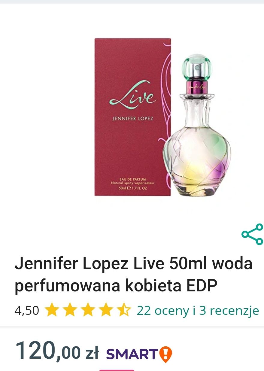 Nowe perfumy damskie Jennifer Lopez 50 ml