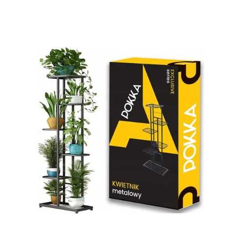 PREMIUM Kwietnik Stojak Regał na Kwiaty Porządny Stabilny Czarny