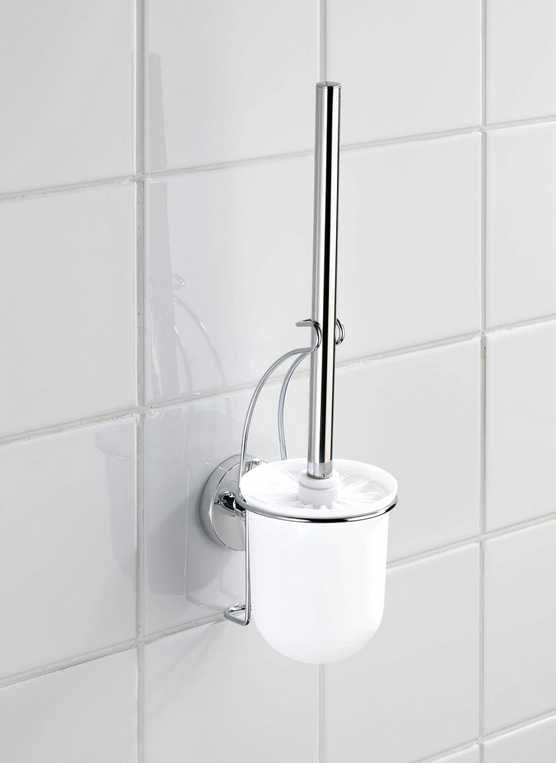 Szczotka do WC z pojemnikiem do montażu na ścianie Wenko