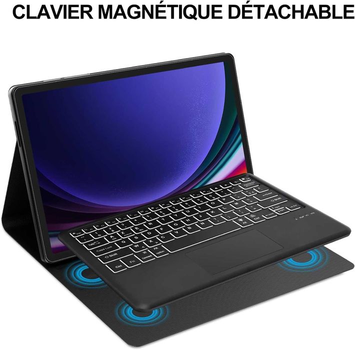 JADEMALL etui klawiatura LED RGB touchpad Samsung Galaxy Tab S9 Ultra