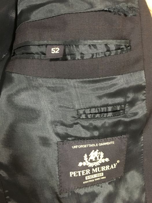 Casaco de fato de homem, tamanho 52, marca Peter Murray, escuro
