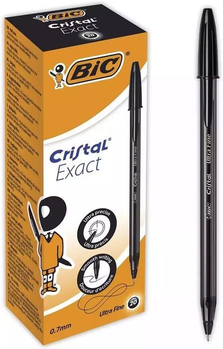 Długopis Cristal Exact czarny (20szt). BIC