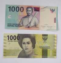 zestaw  banknotów , 1000 rupii , państwo Indonezja , 2 szt , stan UNC