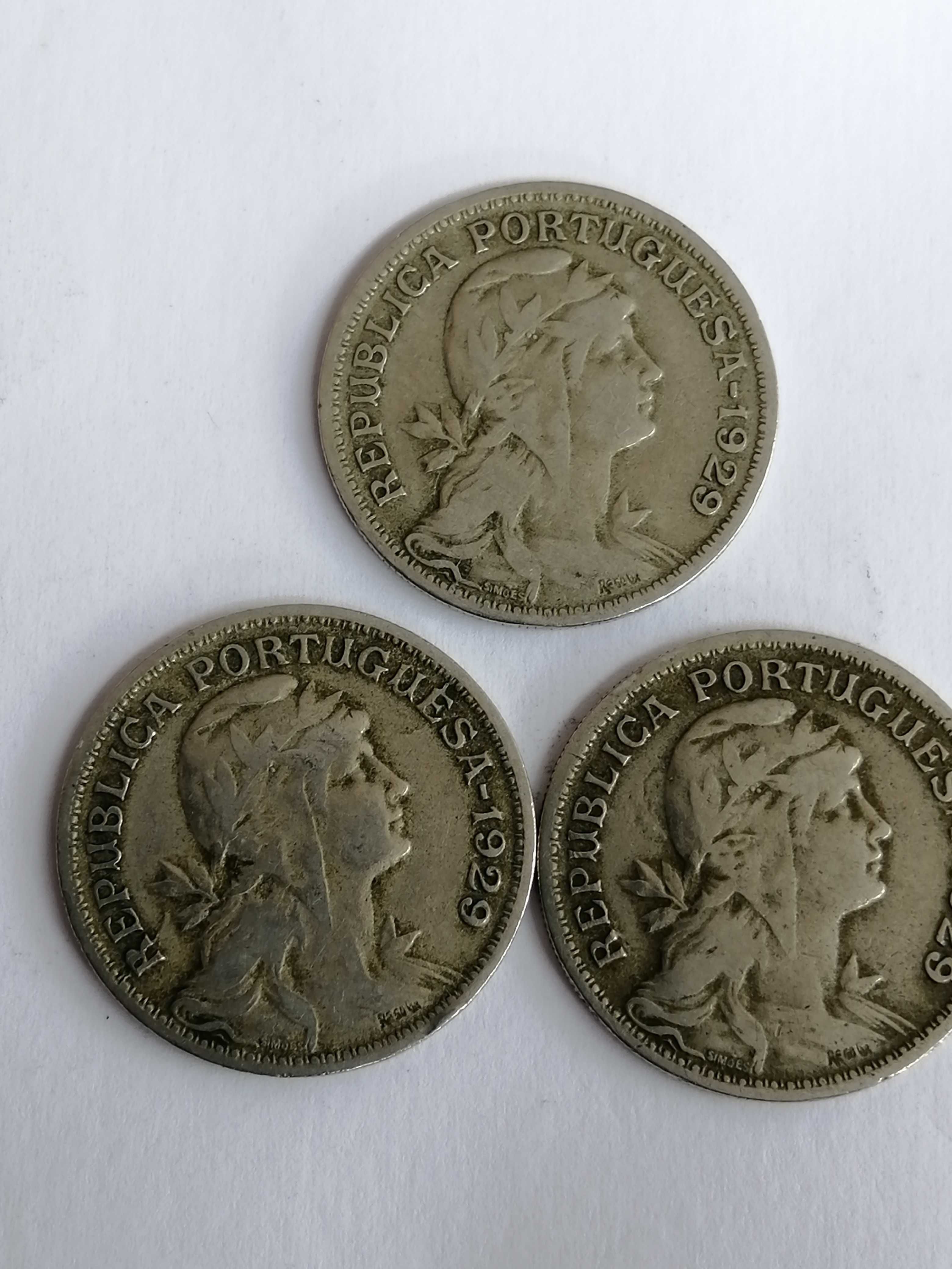 Moedas de alpaca 50 centavos 1929,, 1930,,1935.