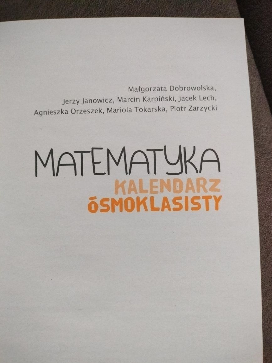 Matematyka kalendarz ósmoklasisty
