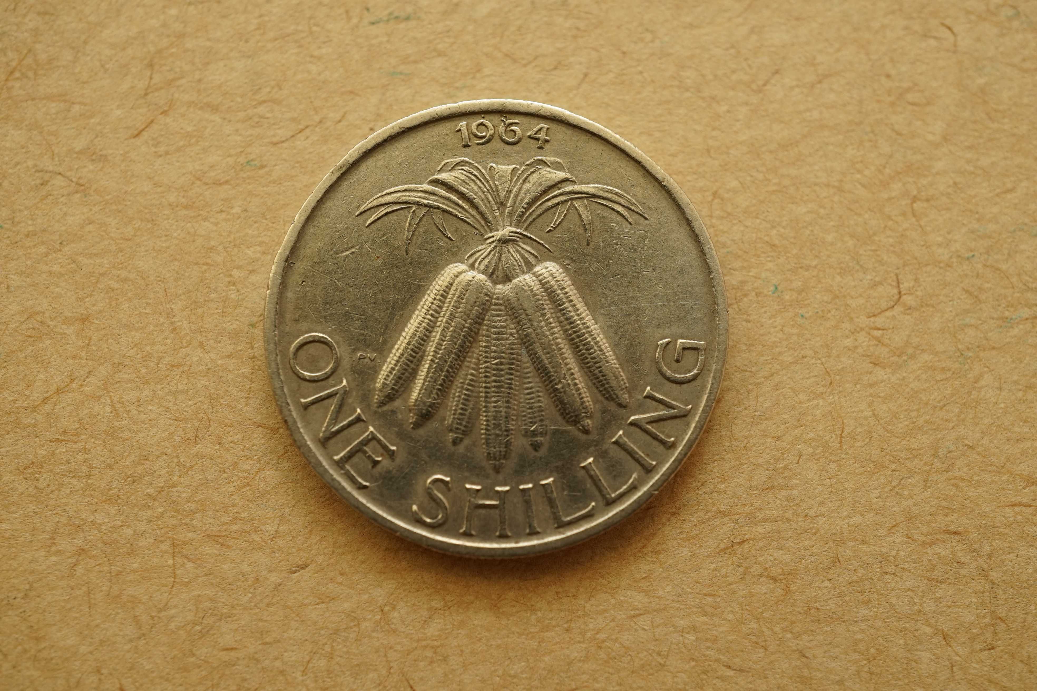 Moeda de 1 xelim Malawi - Milho - 1964