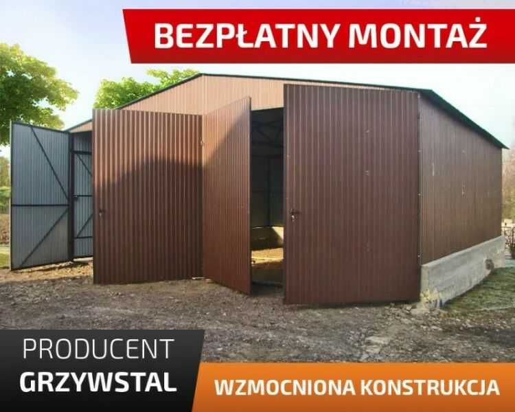 Garaż blaszany Dwuspadowy - Wiata  - Magazyn Rolniczy  – *GRZYWSTAL