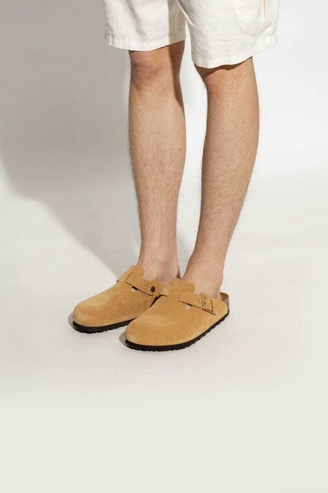 Сланці Birkenstock Boston Soft Footbed Suede Leather Brown