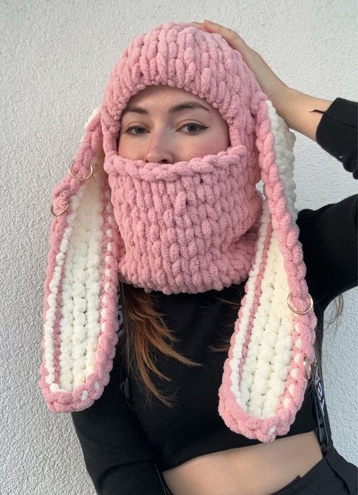 Плюшеві балаклави, плюшева балаклава з вушками зайчика, котика, ведмед