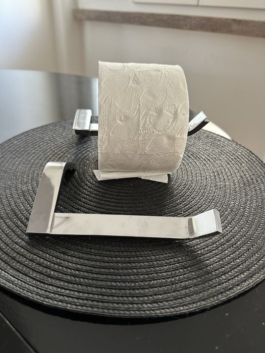 Porta rolo papel higiénico cromado
