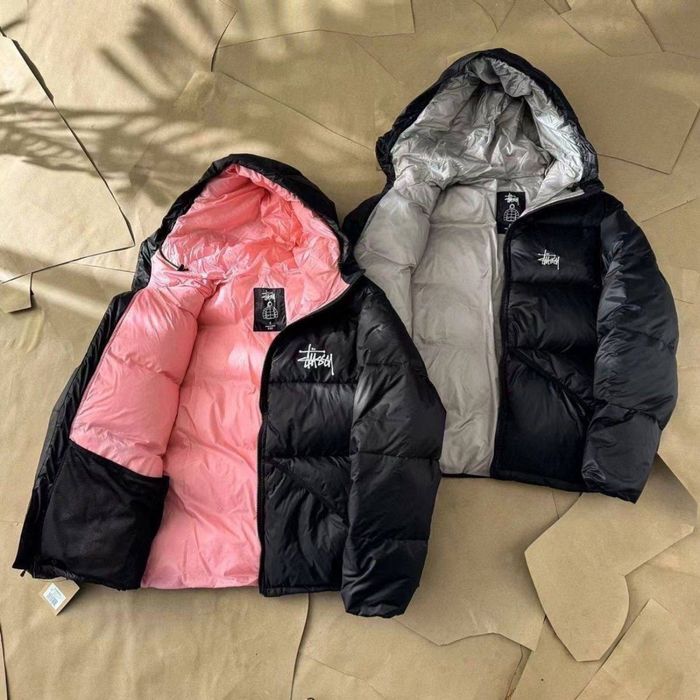 Пуховик Stussy куртка Стуссі пухан стусси стусі курточка рожева