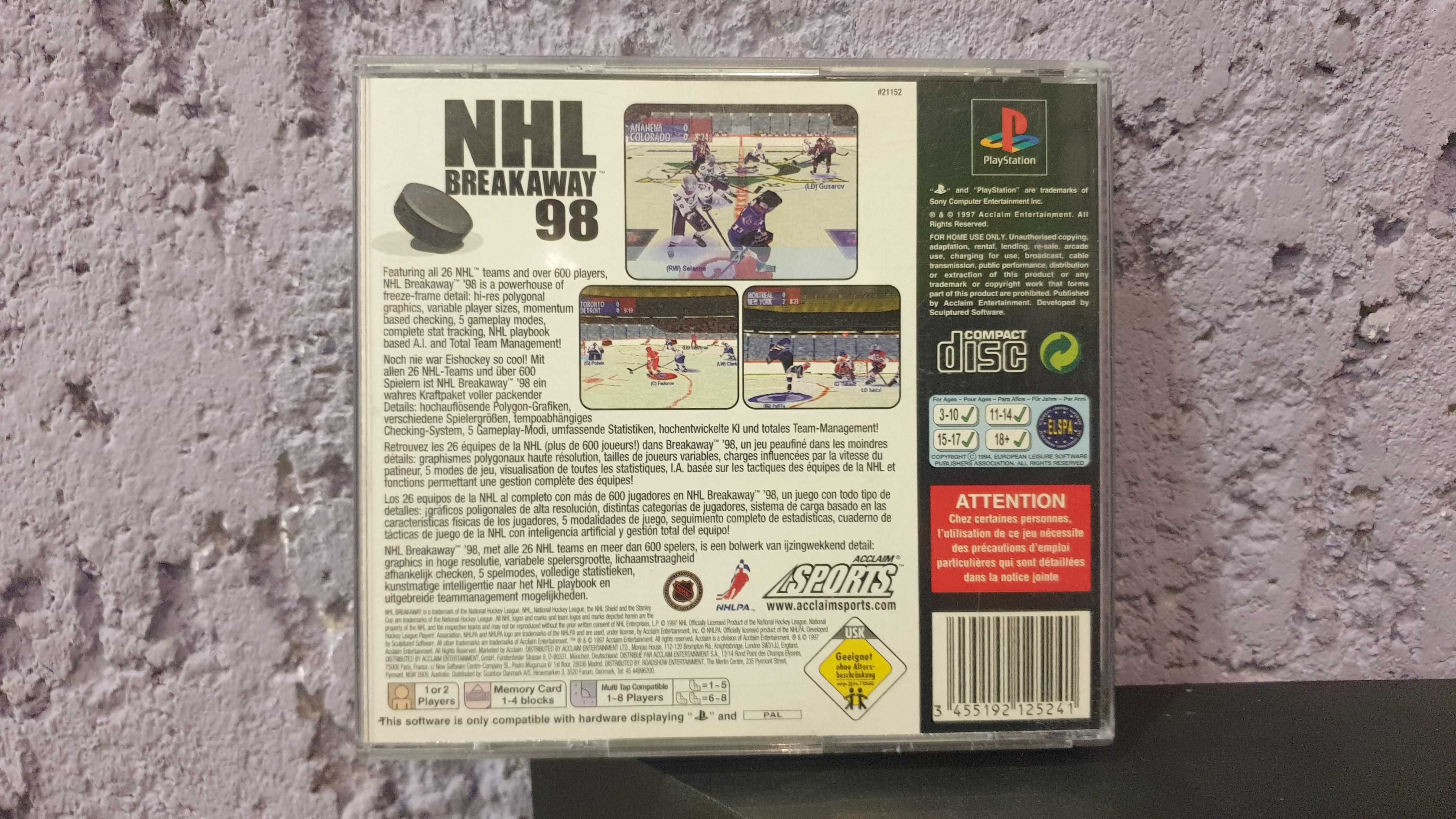 NHL Breakaway 98 / PSX / PlayStation 1